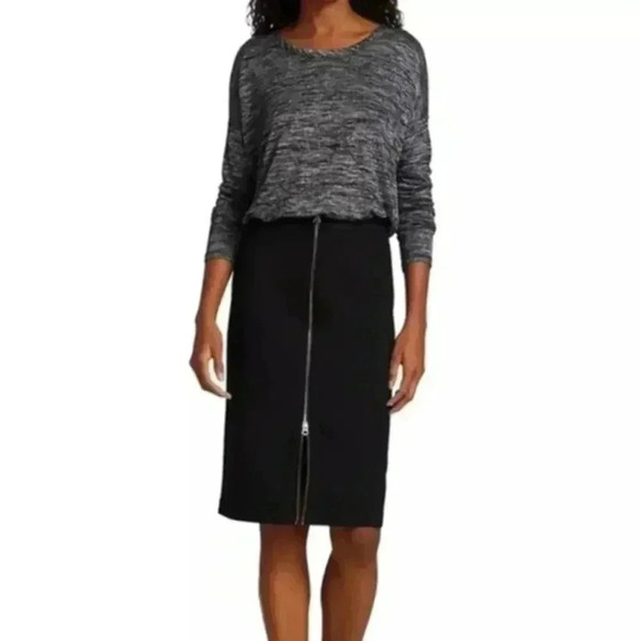 Rag & Bone Hudson Long-Sleeve Tee Marled Grey Relaxed Fit Women's size Medium - Picture 4 of 9